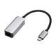 Amazon Basics Aluminum USB-C to RJ45 Gigabit Ethernet Adapter Fast Network Grey 2.07 x 0.81 x 0.6 inches