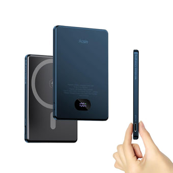 Acsin Magnetic Portable Charger Ultra Slim 5000mAh for Magsafe Battery PackWireless Power Bank with 20W Two Way USB-C Charging for iPhone 15 Pro Max /15 Pro/15 Plus/15/14/13/12 Series (Blue)