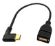 MTUERANC USB C to USB Adapter Type C OTG Cable Gold-Plated USB 3.1 Type C (USB-C) Male to USB Type A Female OTG Adapter Cable -10 inch (90 Degree USB C to A Left/Right)