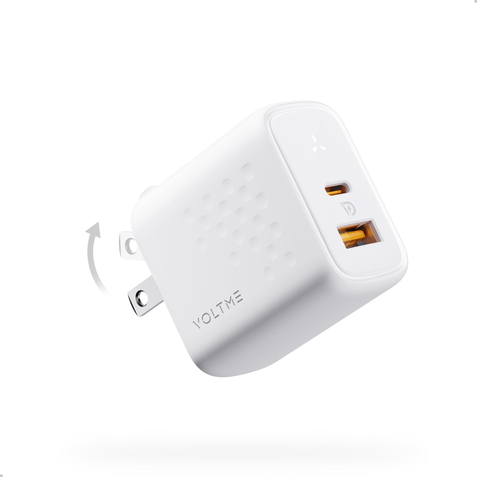 VOLTME 35W USB C Wall Charger iPhone 15 Charger Block Dual Port USB C Fast Charger PD 3.0/QC 3.0 Type C GaN Charger Fast Charging for iPhone 15/14/13/Mini/Pro/Pro Max iPad Pro/Air