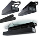 No-Screw Under Desk Cable Management Tray - Self-Adhesive Installation Cable Management Cable Management Under Desk Desk Wire Management Cable Tray Under Desk Cable Organizer - Black Set of 2