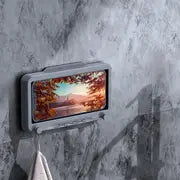 Soporte Móvil para Ducha Impermeable con Pantalla Táctil Anti-Vaho — Fijo y Seguro