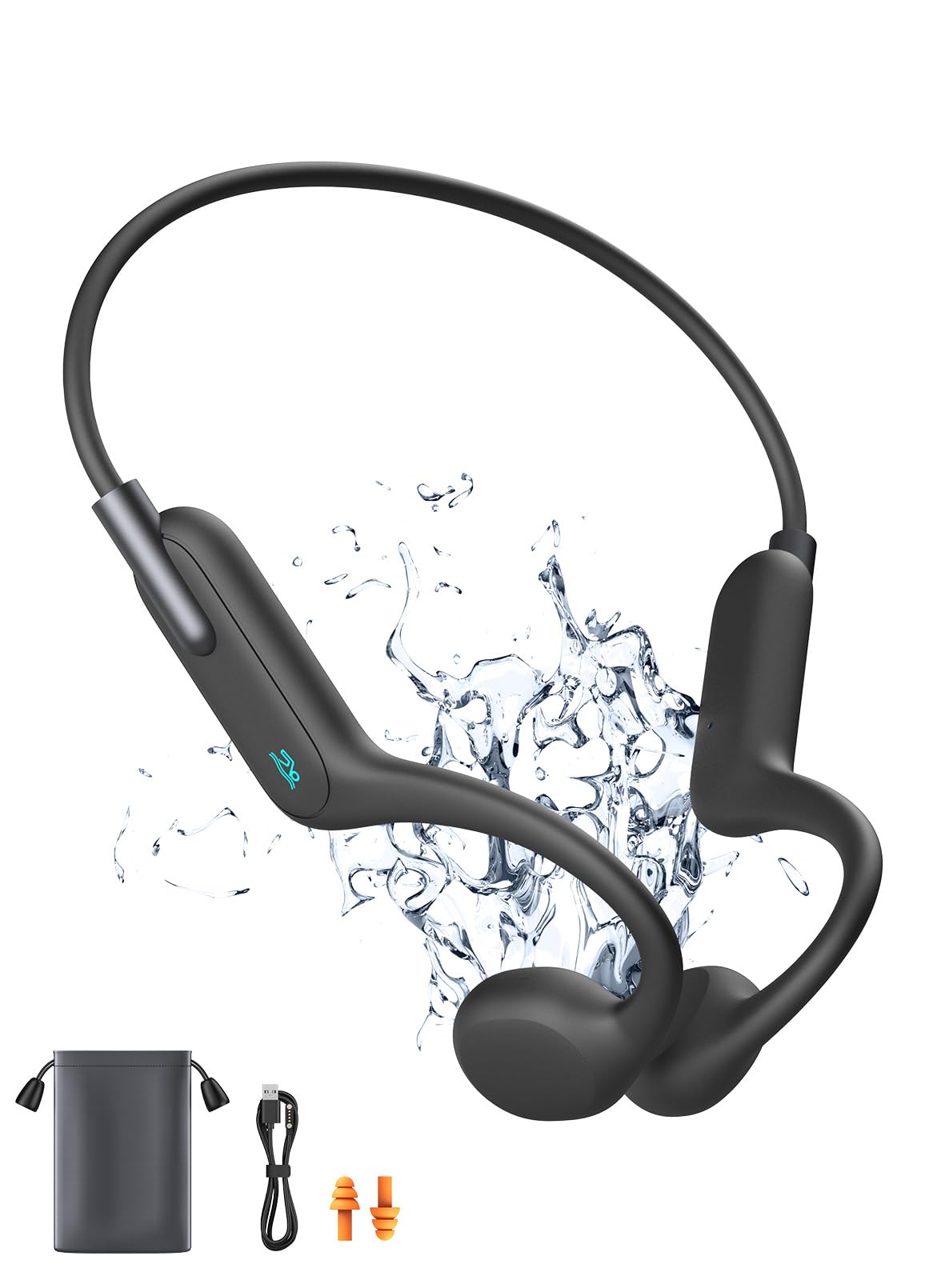 Bone Conduction Headphones Wireless Bluetooth Swimming IPX8 Waterproof Headset for Running Cycling Workouts and Driving Sports Headset