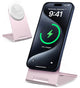 InfinaCore T1 Foldable Qi2 Certified Wireless Charging Stand Compatible with MagSafe Portable iPhone Mount Desktop Bedside Travel Essential Dock for Desk Nightstand Magnetic Phone Holder Fast Charge