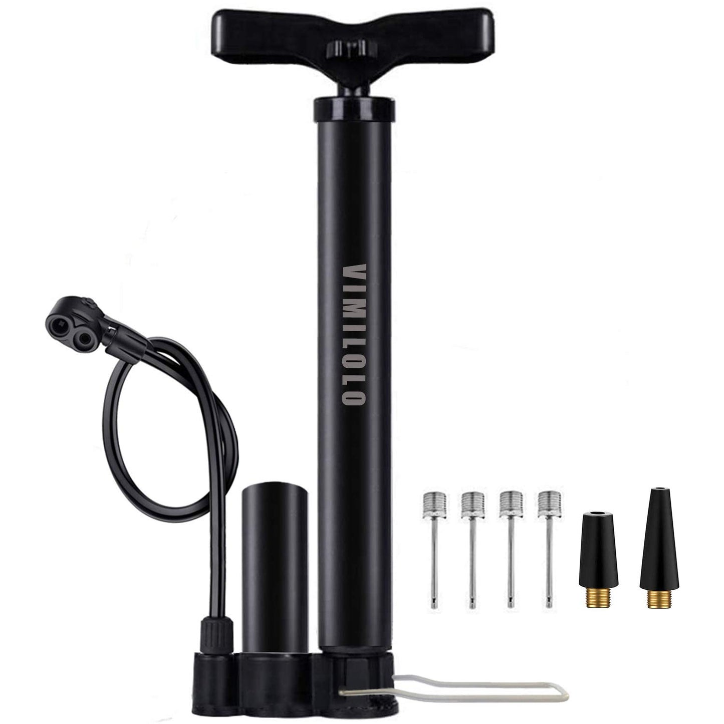 VIMILOLO Bike Pump Air Bicycle Pump Inflator for Presta and Schrader Valve Tire Ball Bike Portable Pumps 160PSI & 11BAR