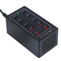 USB C Charger Block 10 Ports(4 USB A & 6 USB C Port) Multiple USB Charging Station Desktop USB Wall Charger Compatible with iPhone iPad Tablets Smartphones (Black-10 Port)
