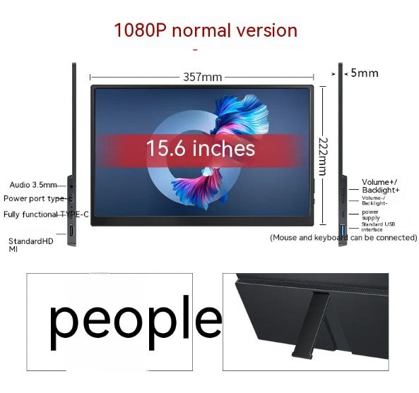 Monitor Portátil Táctil — Pantalla IPS Full HD 15.6" con USB-C y HDMI