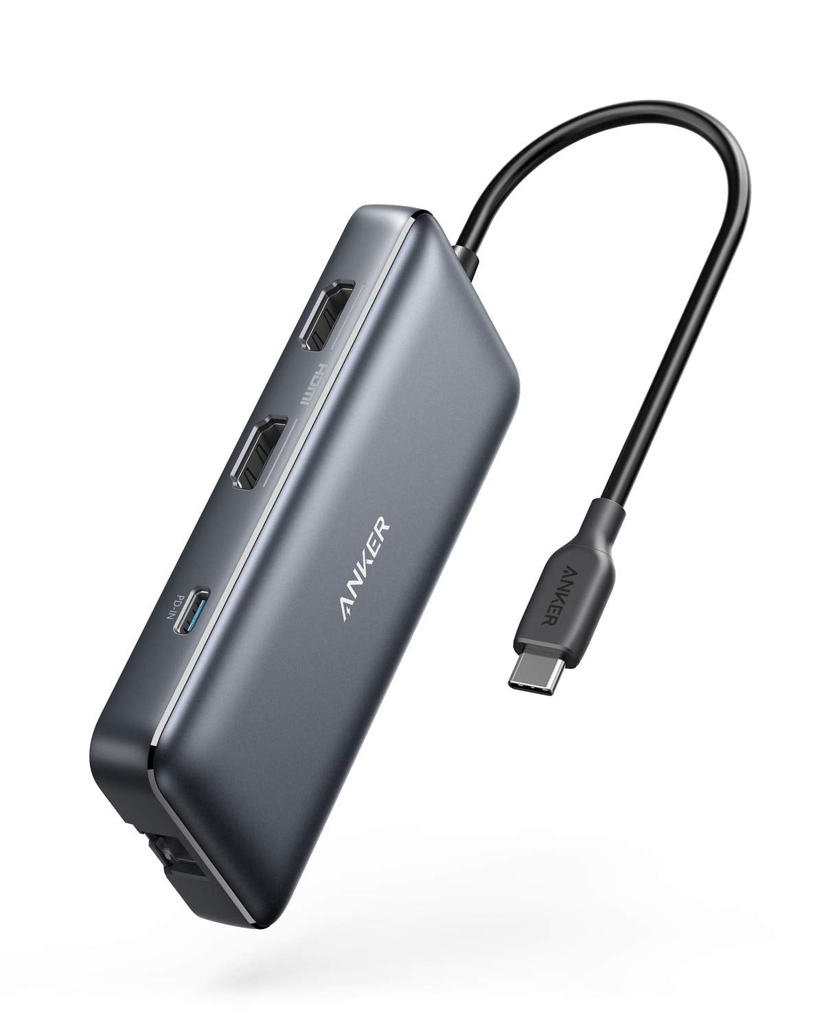 Anker 553 USB-C Hub 8-in-1 USB C Dock Dual 4K HDMI USB C to USB Adapter 1 Gbps Ethernet USB Hub 100W Power Delivery SD Card Reader for MacBook Pro XPS and More