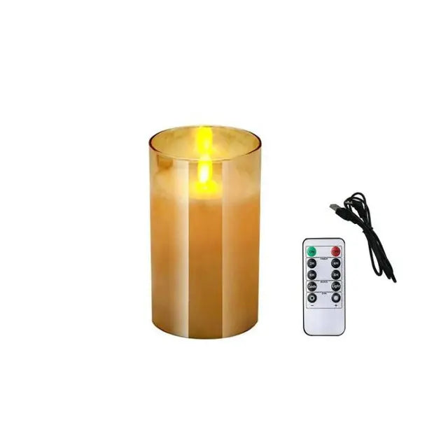 Velas LED Recargables por USB con Mecha Móvil y Mando a Distancia
