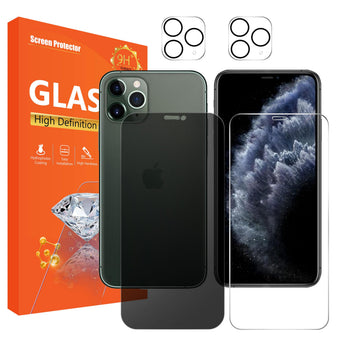 seninhi [1+1+2Pack for iPhone 11 Pro MAX 6.5inch Transparent Screen Protector 1Pack + Privacy Screen Protector 1Pack + Camera Lens Protector 2Pack Tempered Glass
