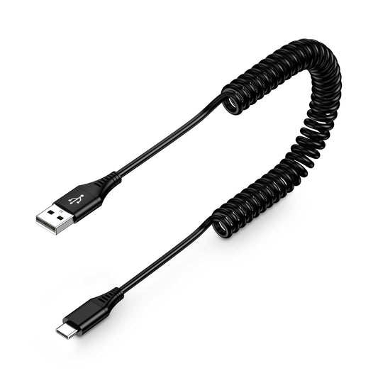 Retractable Car Charger Type C Cord 3FT for Samsung Galaxy S24 S24Ultra S24+ S23 S22 S21 S20 A15(5G) A14 A03s A73 A54 A53 Android Auto USB C Cable Coiled Fast Charging for iPhone 16 Google Pixel 9