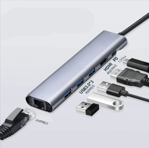 4K HDMI, Gigabit LAN, USB-C Hub with PD Charging & 2 USB 3.0 Ports