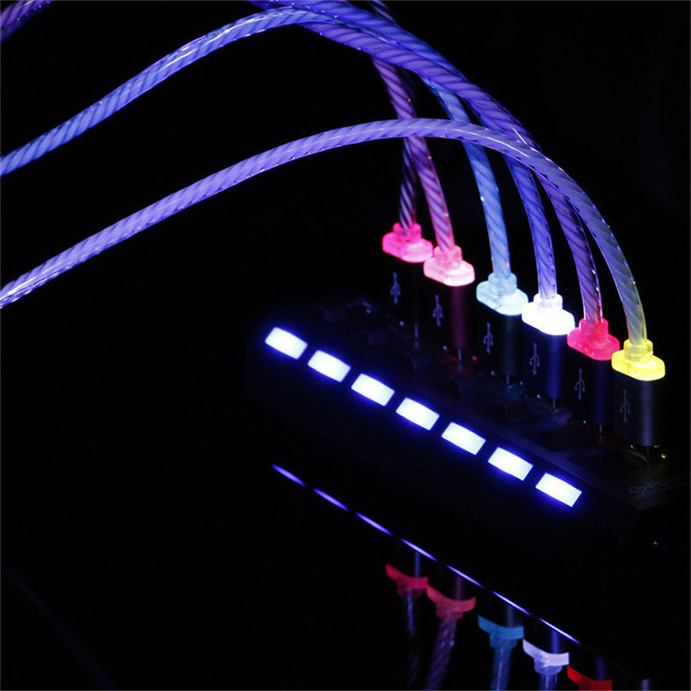 LED Colorful Charging Cable for Apple and Android Phones