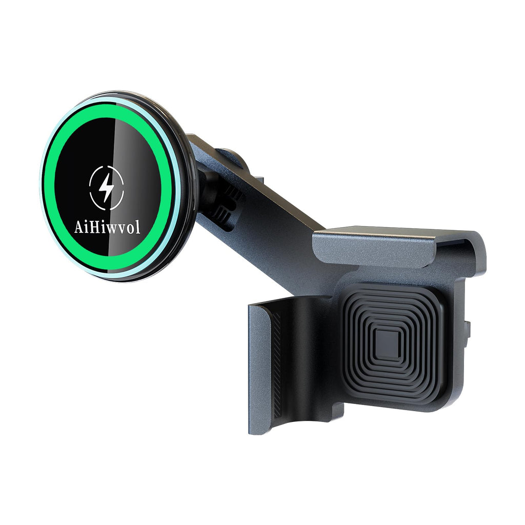 for Qi2 15W Tesla Phone Mount Charger, Fast Wireless Charging Phone Holder for Tesla Model Y/Model 3/ Cybertruck/Laptop, Tesla Phone Charger for iPhone 16/15/14/13/12 Series