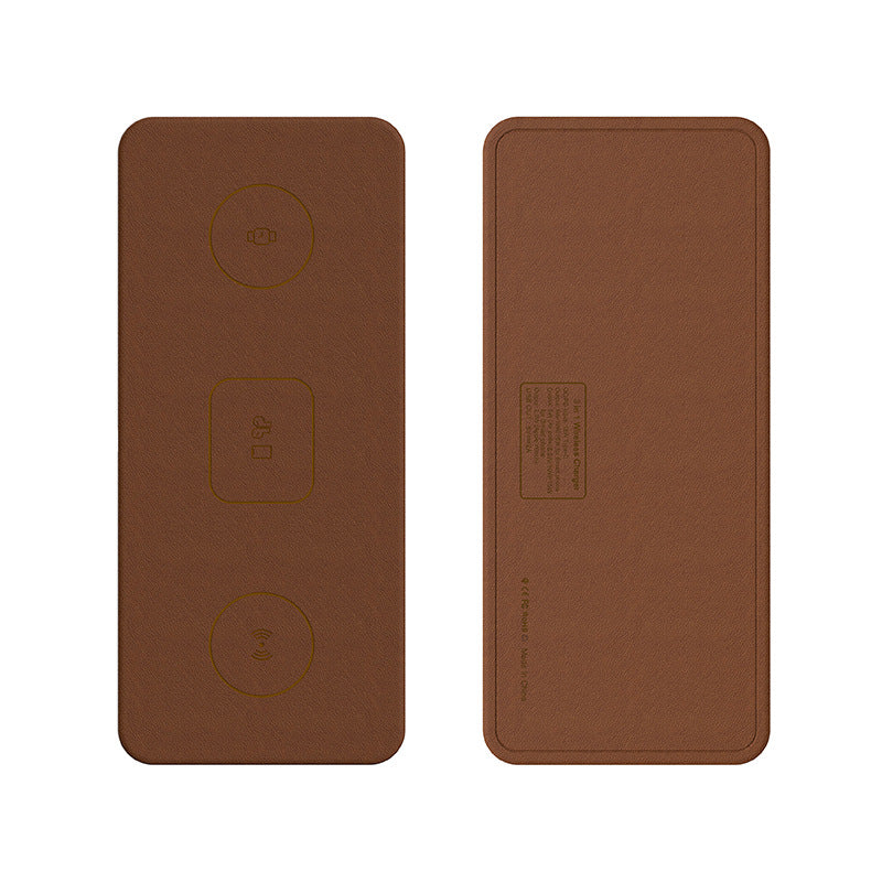 Cargador Inalámbrico 3 en 1 para iPhone, AirPods y Apple Watch — Carga Rápida 15W