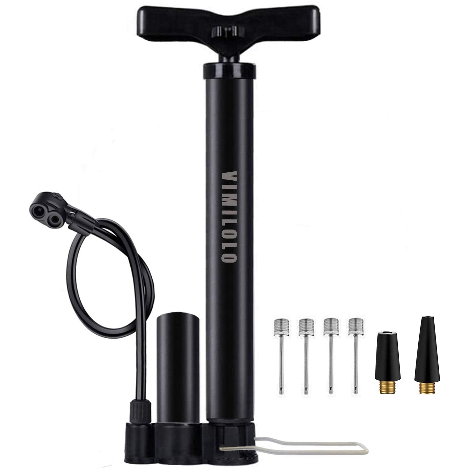VIMILOLO Bike Pump Air Bicycle Pump Inflator for Presta and Schrader Valve Tire Ball Bike Portable Pumps 160PSI & 11BAR
