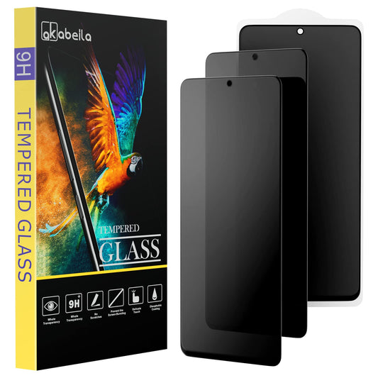 AKABEILA [3 Pack Privacy Screen Protector for Xiaomi Redmi 10 4G Privacy Glass Full Coverage Anti Spy Tempered Glass Protective Film Black