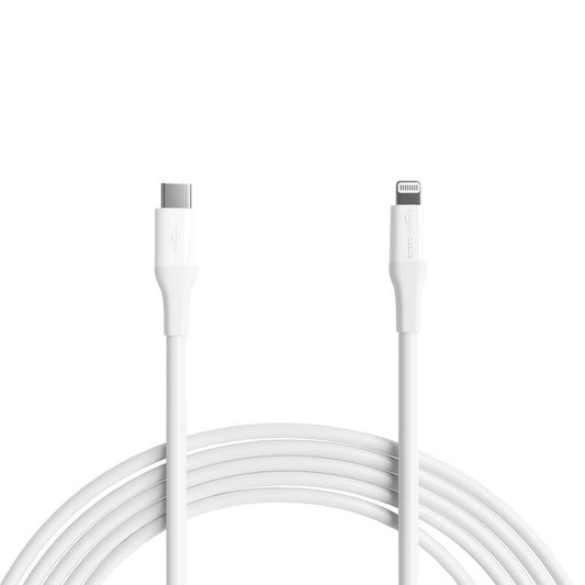 Amazon Basics USB-2.0 Nylon Braided Type C to Lightning Cable (MFi Certified) Fast Charging 10 ft White