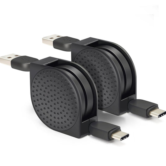 Retractable USB C Cable Type C Cable TITACUTE Type C Charging Cable No Tangle USB Cable Quick Charging Cords Charge & Sync Data Cable for Samsung s8 Plus Macbook 12" Nexus 6P Pixel XL LG G5 2 Pack
