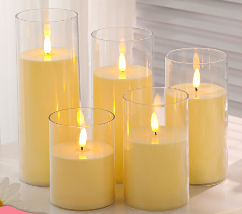 Velas LED Recargables por USB con Mecha Móvil y Mando a Distancia
