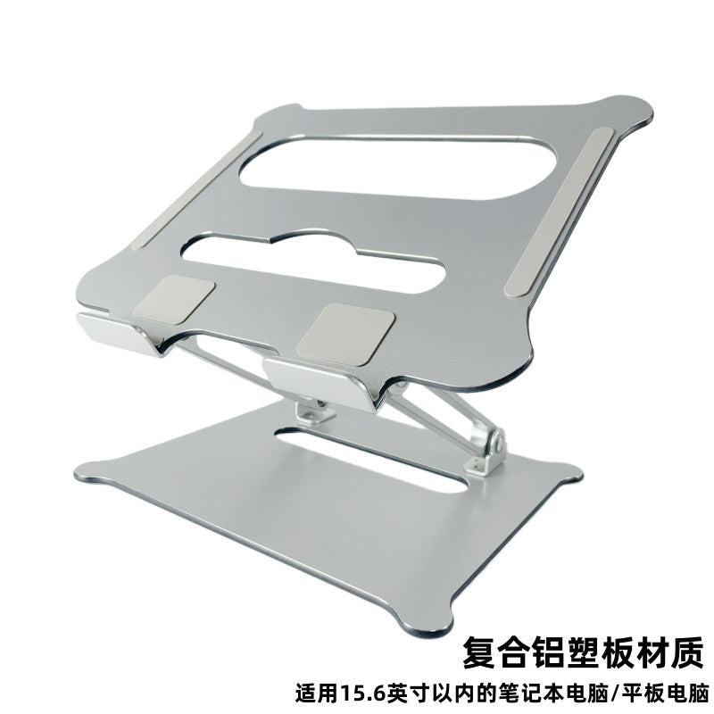 Soporte Plegable para Portátil de Aluminio — Altura Regulable y Diseño Ergonómico