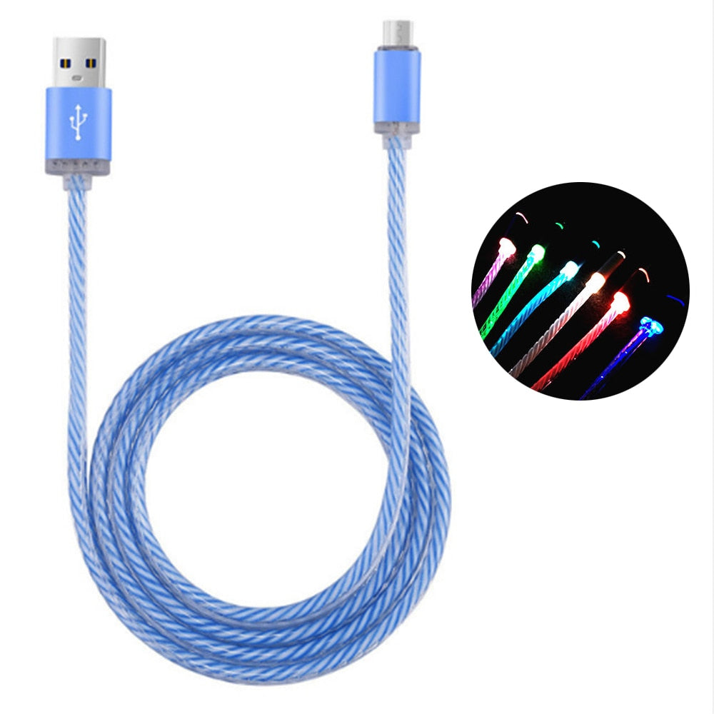 LED Colorful Charging Cable for Apple and Android Phones