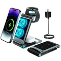 Wireless Charging Station 3 in 1 Foldable Wireless Charger Stand Travel Charger for iPhone 15 14 13 12 11 Pro Max XR XS 8 Plus for Apple Watch 9 8 7 6 5 4 3 2 SE for AirPods 3 2 Pro Celadon